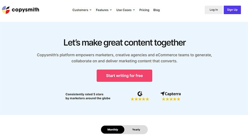 AI Content Writer for Blogs - Copysmith
