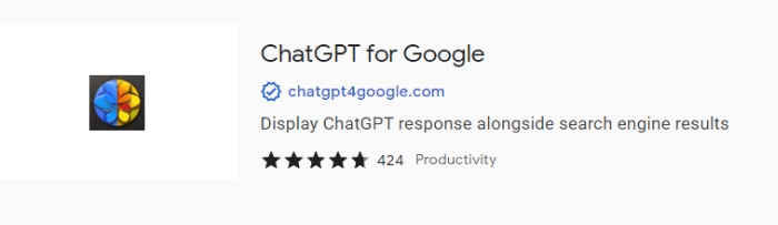ChatGPT For Google Chrome Extension